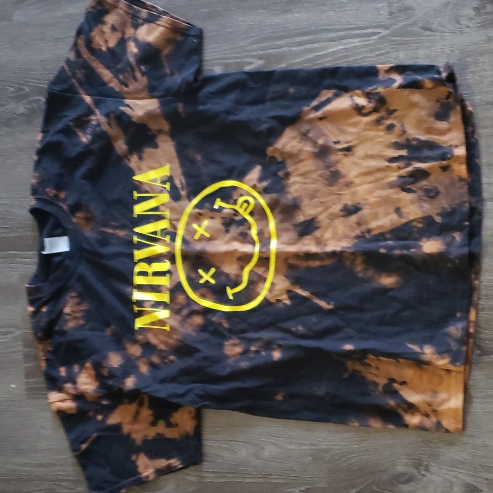 Nirvana shirt reverse tye dye